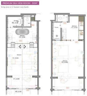 Premium Sea View Room  (50 m²)