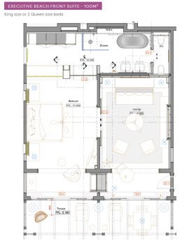 Executive Beach Front Suite (100 m²)