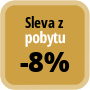 Zaplaťte minimálně 1 noc a získáte 8% slevu.
